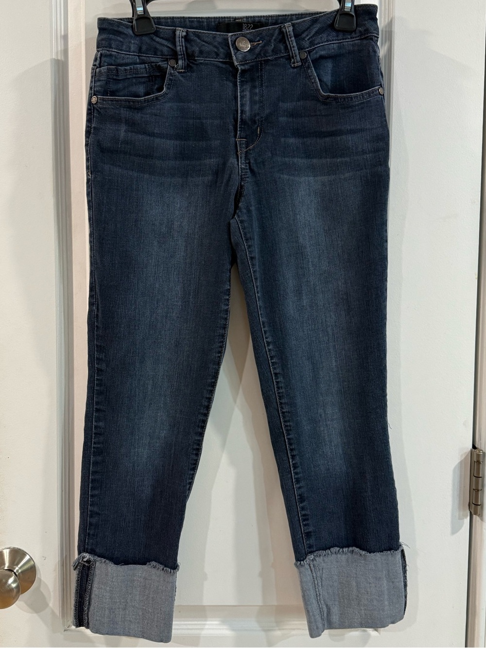 1822 -Taylor -Denim Dark Indigo Cuffed Ankle Jeans